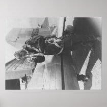 Howard Hughes Pilot Boarding Plane in Full Posters