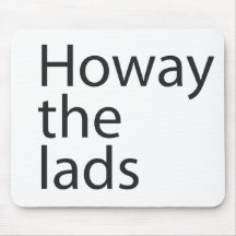 howay the lads in black letters Mouse Pad