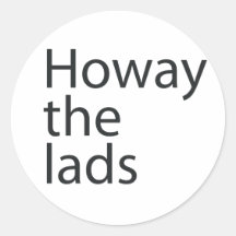 howay the lads in black Letters Stickers