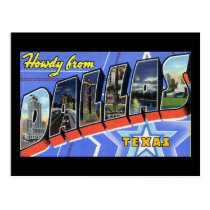 Howdy from Dallas Texas postcards