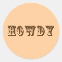 Howdy Stickers