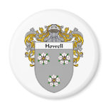 Howell Coat of Arms (Mantled) magnets