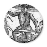 Howell Davis Pirate Portrait magnets