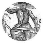 Howell Davis Pirate Portrait stickers