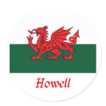 Howell Welsh Flag stickers