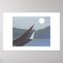 Howlin at the moon poster