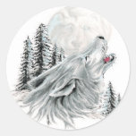Howling at the Face in the Moon Sticker
