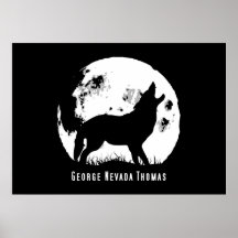 Howling At The Moon Print