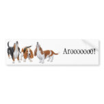 Howling Basset Hounds Bumper Sticker bumper stickers