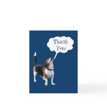 Howling Beagle Animal Dog Thank You Card