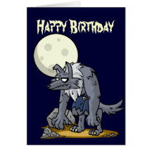 Howling Birthday Card