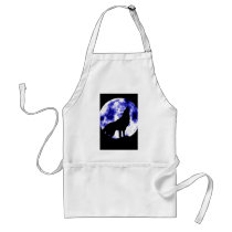 Howling Wolf at Moon Apron