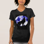 Howling Wolf at Moon Tee Shirts