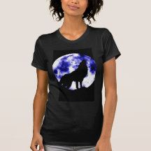 Howling Wolf at Moon Tee Shirts
