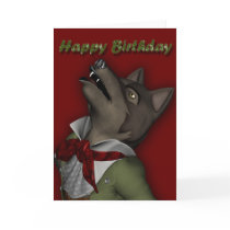 Howling Wolf Birthday Cards