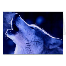 Howling Wolf Greeting Card