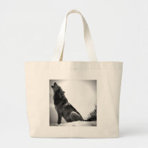 Howling Wolf in Snow Bag