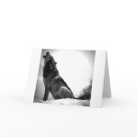 Howling Wolf in Snow Greeting Card