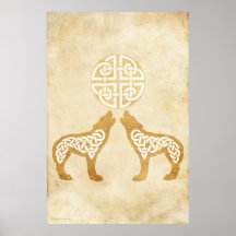 Howling Wolves Print