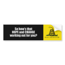 Hows that hope and change working out for you T-sh Bumper Sticker