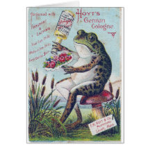 Hoyt's German Cologne Frog Greeting Cards