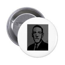 HP Lovecraft Portrait Button