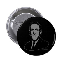 HP Lovecraft Portrait Pin