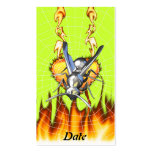 hrome yellow jacket design 2 with fire and web. business card