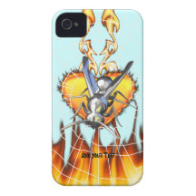 hrome yellow jacket design 2 with fire and web. Case-Mate iPhone 4 cases