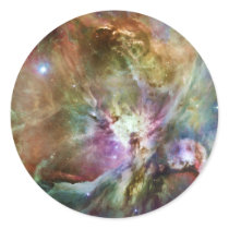 HST Orion Nebula Messier 42 M42 NGC 1976 Round Stickers