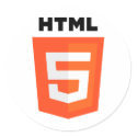 HTML 5 logo stickers