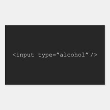 HTML Input Alcohol Sticker
