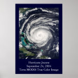 HU Jeanne MODIS Image Poster