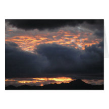 Huachuca Mt. Sunset - Greeting Card