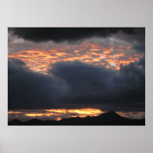 Huachuca Mt. Sunset - Poster
