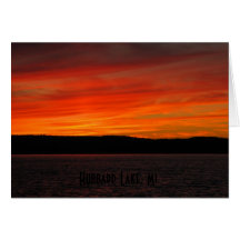 Hubbard Lake Sunset Greeting Card