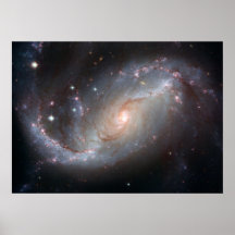 Hubble’s View of Barred Spiral Galaxy NGC 1672 Print