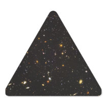 Hubble Ultra Deep Field View of 10,000 Galaxies Triangle Stickers