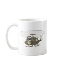 Huey Helicopter Cartoon Mugs