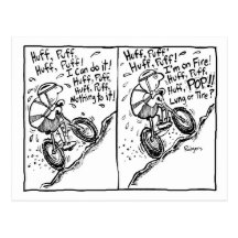 huff-puff postcards