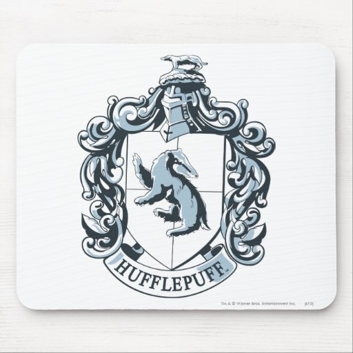 Hufflepuff Crest Blue Mouse Pad