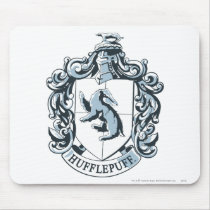 Hufflepuff Crest Blue Mouse Pad
