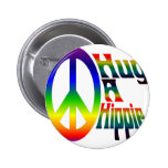 hug a hippie button