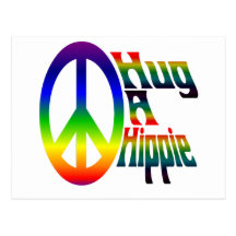 hug a hippie postcards