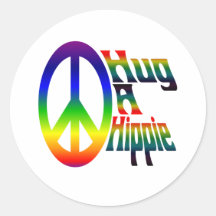 hug a hippie sticker