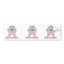 hug a hippo bumper sticker