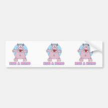hug a hippo bumper sticker