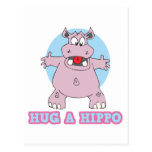 hug a hippo postcard