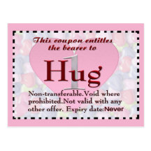 Hug Coupon Postcard