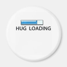hug loading fridge magnet